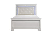 Allura White LED King Panel Bed - Gate FurnitureKing Bed