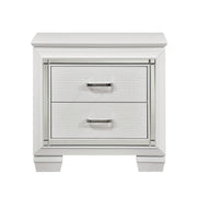 Allura White LED Nightstand - Gate FurnitureNightstand