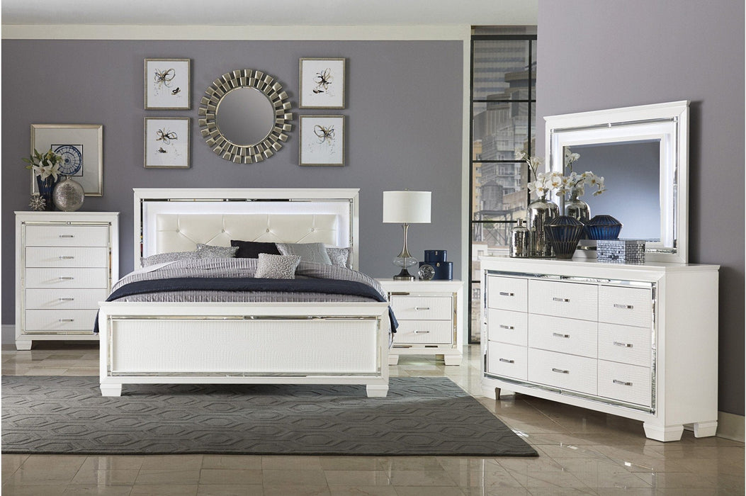 Allura White LED Panel Bedroom Set - Gate Furniture