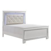 Allura White LED Upholstered Panel Bedroom Set - Gate FurnitureBedroom Set