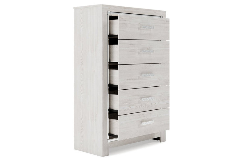 Altyra White Chest of Drawers - Gate FurnitureChest
