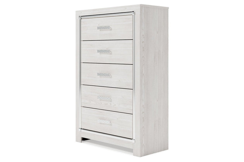 Altyra White Chest of Drawers - Gate FurnitureChest