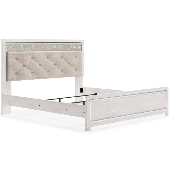 Altyra White King Panel Bed - Gate Furniture