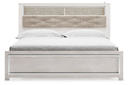 Altyra White King Panel Bookcase Bed - Gate FurnitureKing Bed