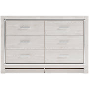 Altyra White LED Bookcase Upholstered Panel Bedroom Set - Gate FurnitureBedroom Set