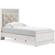 Altyra White LED Upholstered Panel Youth Bedroom Set - Gate FurnitureYouth Bedroom Set