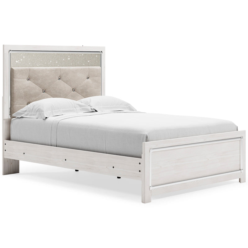 Altyra White LED Upholstered Panel Youth Bedroom Set - Gate FurnitureYouth Bedroom Set