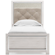 Altyra White LED Upholstered Panel Youth Bedroom Set - Gate FurnitureYouth Bedroom Set