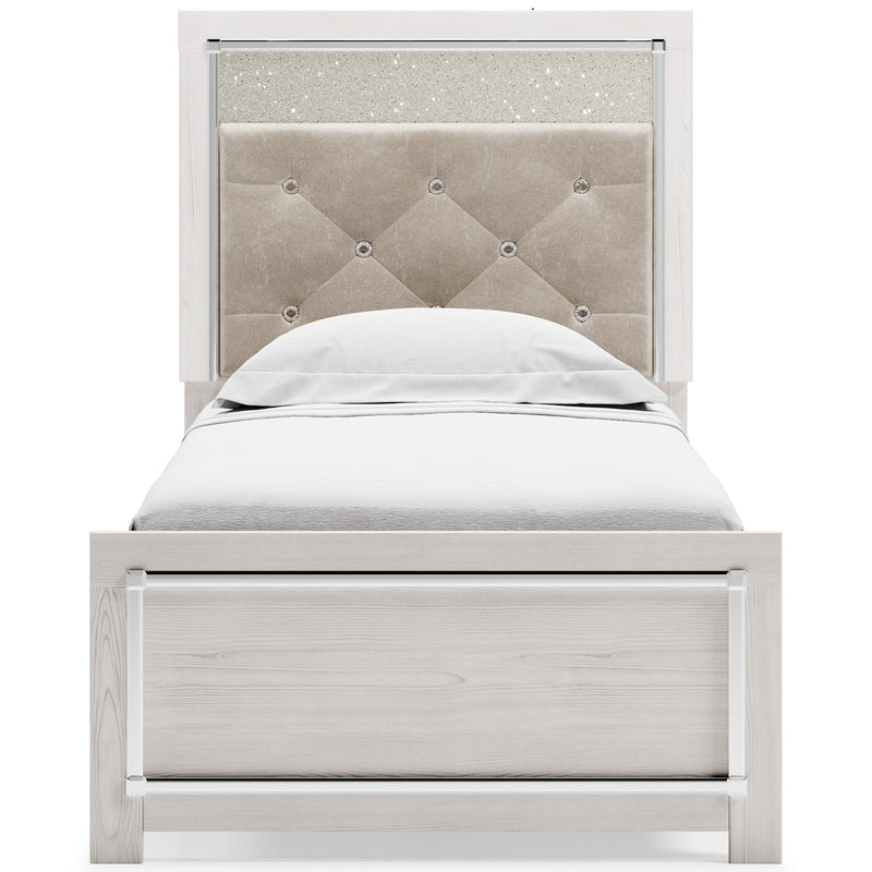 Altyra White LED Upholstered Panel Youth Bedroom Set - Gate FurnitureYouth Bedroom Set