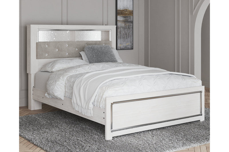 Altyra White Queen Panel Bookcase Bed - Gate FurnitureQueen Bed