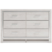 Altyra White Upholstered Bookcase LED Panel Bedroom Set - Gate FurnitureBedroom Set