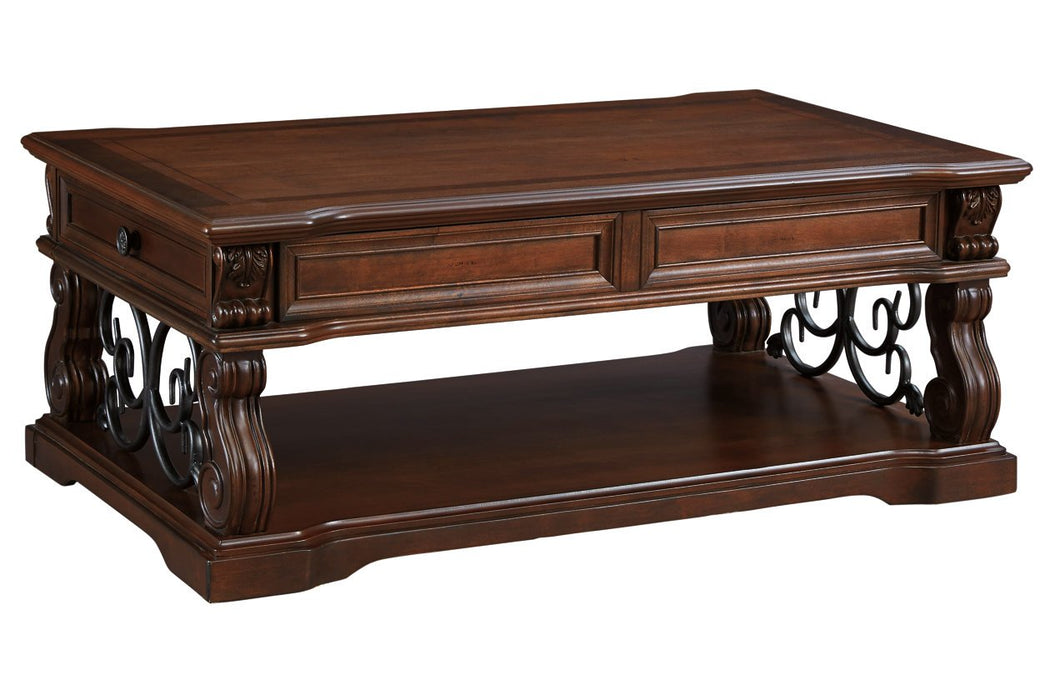 Alymere Rustic Brown Coffee Table with Lift Top - T869-9 - Gate Furniture