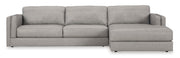 Amiata Glacier Leather 2 - Piece RAF Sectional - Gate FurnitureSectional