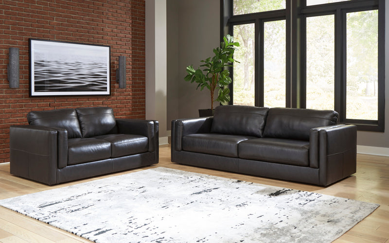 Amiata Onyx Leather Living Room Set - Gate FurnitureLiving Room Set