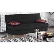 Amsterdam 75 in. Convertible Sleeper Sofa in Black with Storage - Gate FurnitureSleeper Sofa
