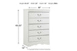Anarasia White Chest of Drawers - B129-46 - Gate Furniture