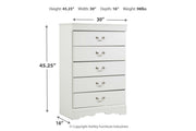 Anarasia White Chest of Drawers - Gate FurnitureChest