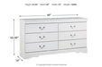 Anarasia White Dresser - B129-31 - Gate Furniture
