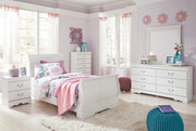 Anarasia White Sleigh Youth Bedroom Set - Gate FurnitureYouth Bedroom Set