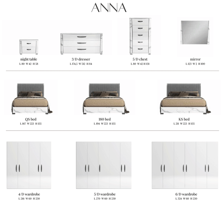Anna Status Bedroom Set - Gate Furniture
