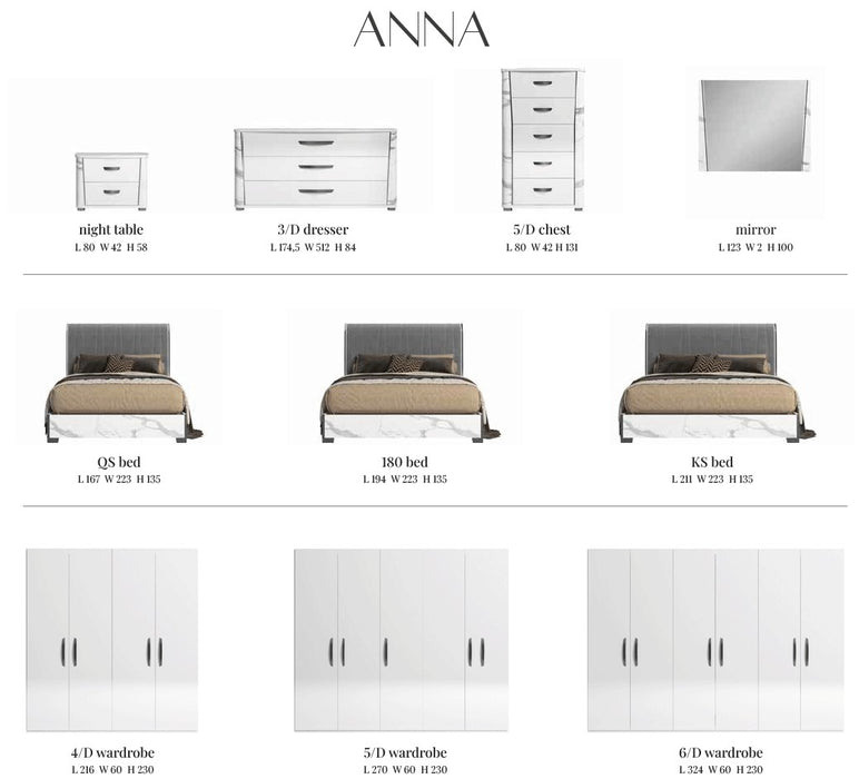 Anna Status Dresser/Mirror Set - Gate Furniture
