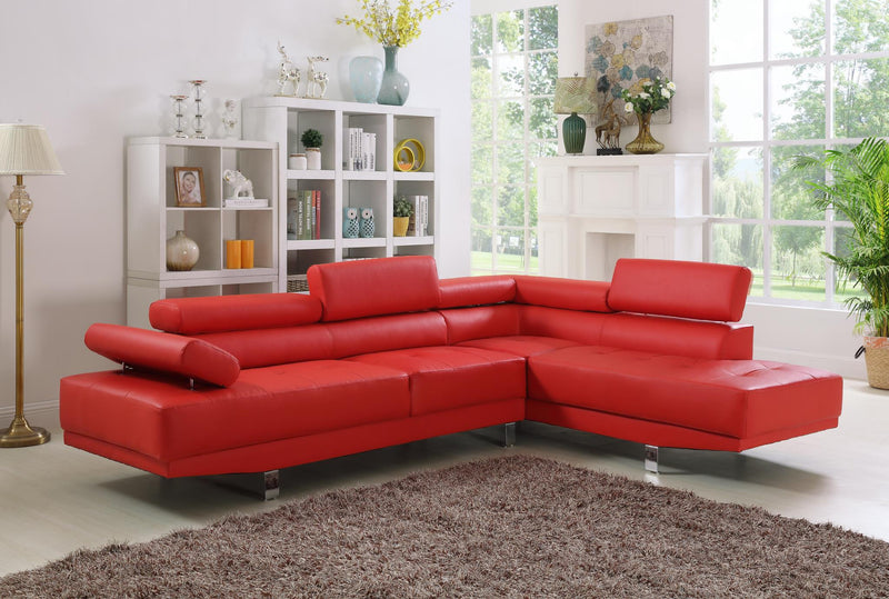 Antares Red Modern Sectional - Gate FurnitureSectional