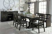 Arasina Dark Pewter Extendable Dining Set - Gate FurnitureDining Room Set