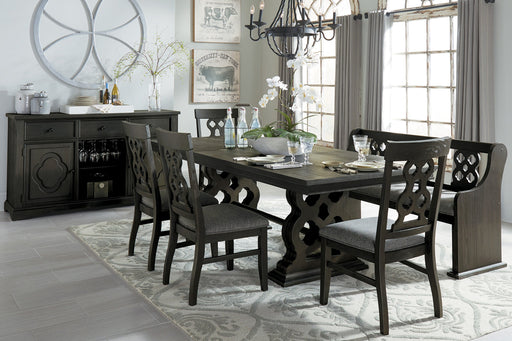 Arasina Dark Pewter Extendable Dining Set - Gate FurnitureDining Room Set