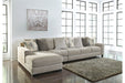 Ardsley Pewter 3 - Piece Large LAF Sofa Chaise - Gate FurnitureSectional