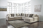 Ardsley Pewter 4 - Piece Large RAF Sectional - Gate FurnitureSectional