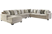 Ardsley Pewter 5 - Piece Large LAF Sectional - Gate FurnitureSectional