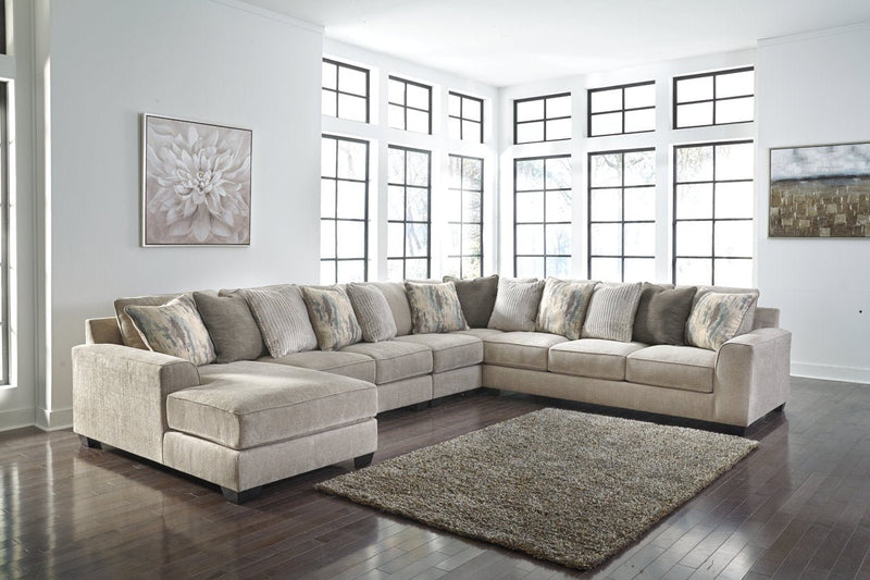 Ardsley Pewter 5 - Piece Large LAF Sectional - Gate FurnitureSectional