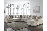 Ardsley Pewter 5 - Piece Large RAF Sectional - Gate FurnitureSectional