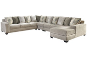 Ardsley Pewter 5 - Piece Large RAF Sectional - Gate FurnitureSectional