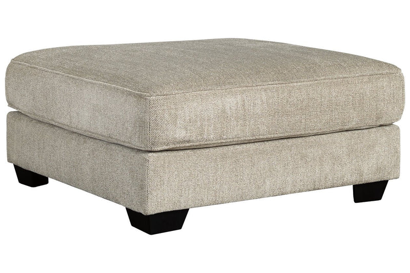 Ardsley Pewter Oversized Ottoman - Gate FurnitureOttoman