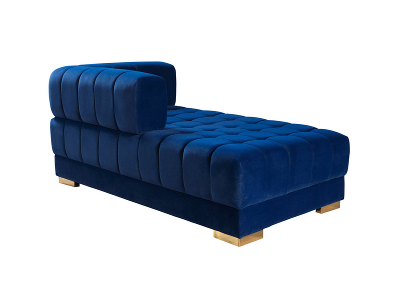 Ariana Blue Velvet Double Chaise Sectional - Gate FurnitureSectional