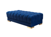 Ariana Blue Velvet Double Chaise Sectional - Gate FurnitureSectional