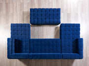 Ariana Blue Velvet Double Chaise Sectional - Gate FurnitureSectional