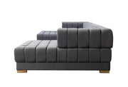 Ariana Gray Velvet Double Chaise Sectional [ETA: 3/10] - ARIANAGRAY-SEC