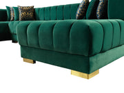 Ariana Green Velvet Double Chaise Sectional [ETA: 3/10] - ARIANAGREEN-SEC