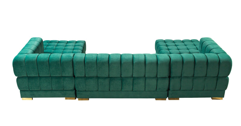 Ariana Green Velvet Double Chaise Sectional [ETA: 3/10] - ARIANAGREEN-SEC