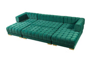 Ariana Green Velvet Double Chaise Sectional [ETA: 3/10] - ARIANAGREEN-SEC