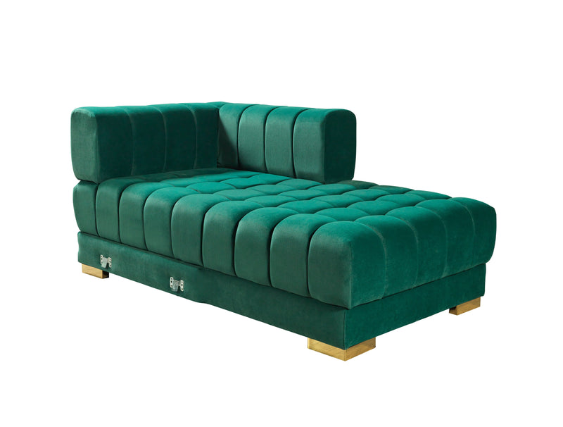 Ariana Green Velvet Double Chaise Sectional [ETA: 3/10] - ARIANAGREEN-SEC