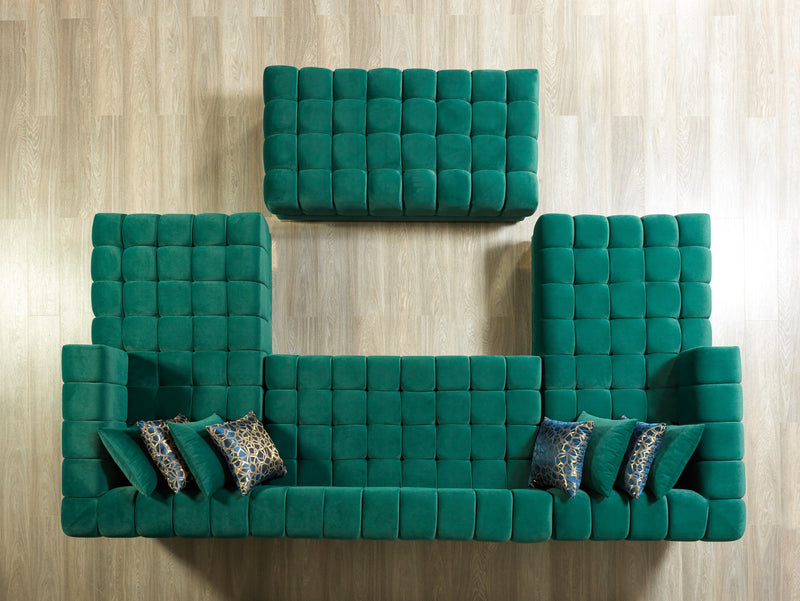 Ariana Green Velvet Double Chaise Sectional [ETA: 3/10] - ARIANAGREEN-SEC