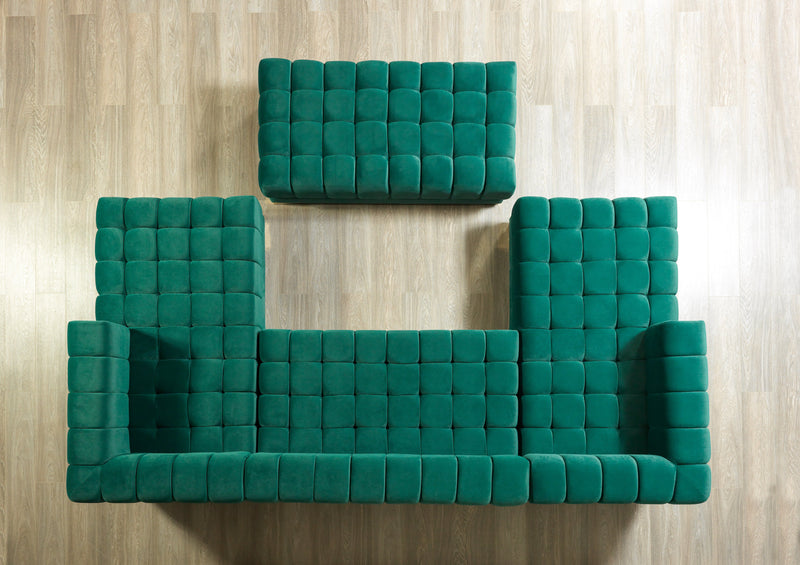Ariana Green Velvet Double Chaise Sectional [ETA: 3/10] - ARIANAGREEN-SEC