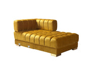 Ariana Mustard Velvet Double Chaise Sectional - Gate FurnitureSectional
