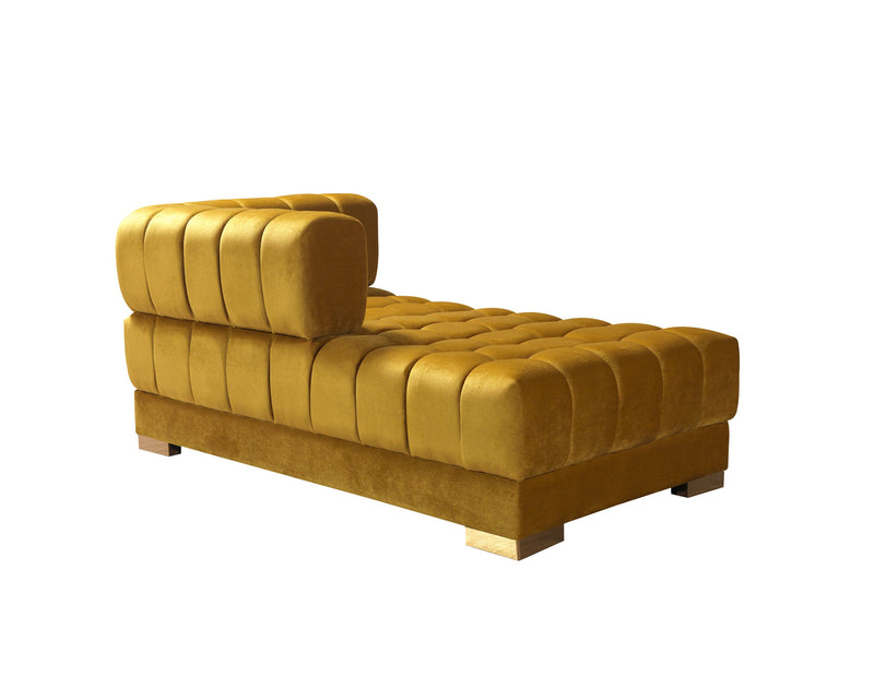 Ariana Mustard Velvet Double Chaise Sectional - Gate FurnitureSectional