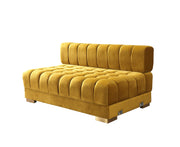 Ariana Mustard Velvet Double Chaise Sectional - Gate FurnitureSectional