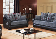 Arizona 62 in. Convertible Sleeper Loveseat in Smoky Grey with Storage - Gate FurnitureLoveseat