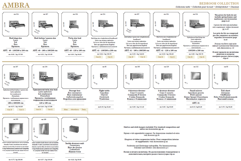 Arredoambra Bedroom By Arredoclassic With Double Dresser Set - Gate Furniture